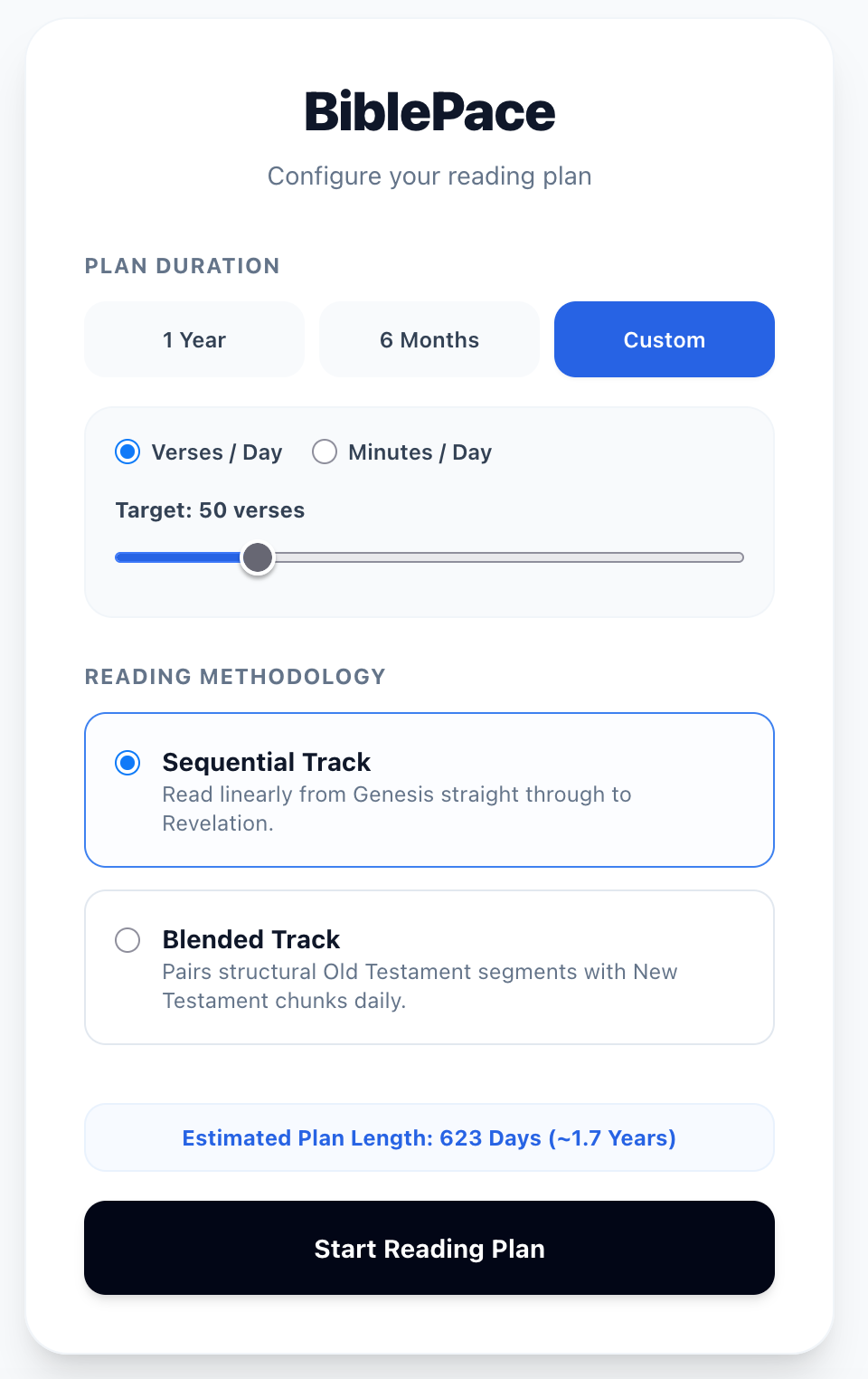 Configure Reading Plan